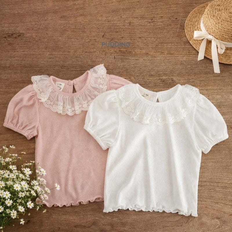 Pudding - Korean Children Fashion - #discoveringself - Ribbed Tee - 4