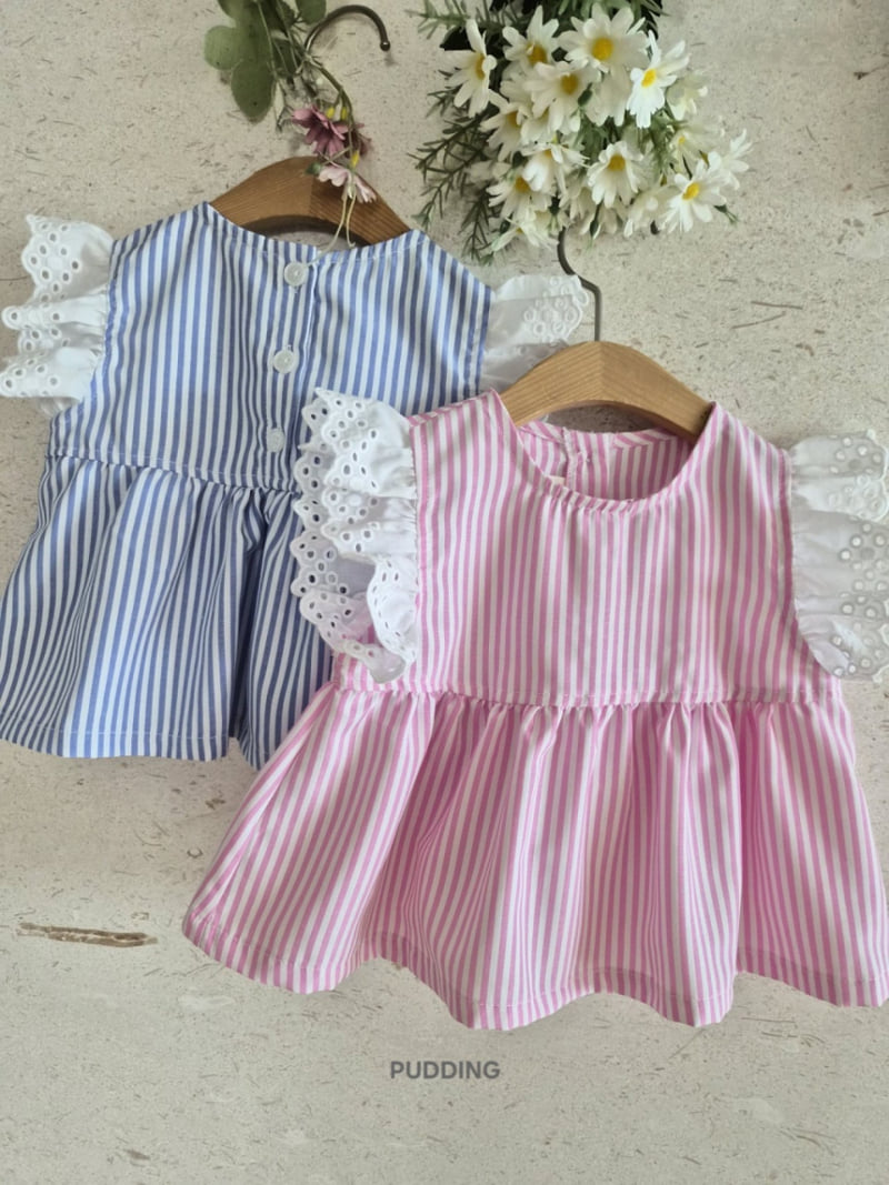 Pudding - Korean Children Fashion - #fashionkids - Stripe Blouse