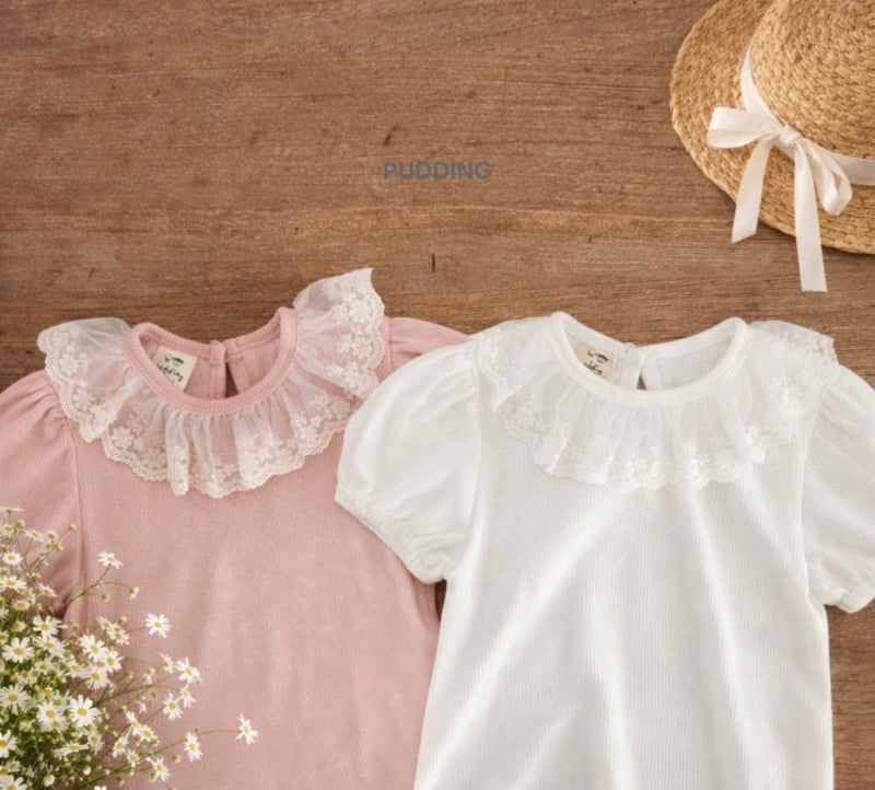 Pudding - Korean Children Fashion - #kidsshorts - Ribbed Tee - 5