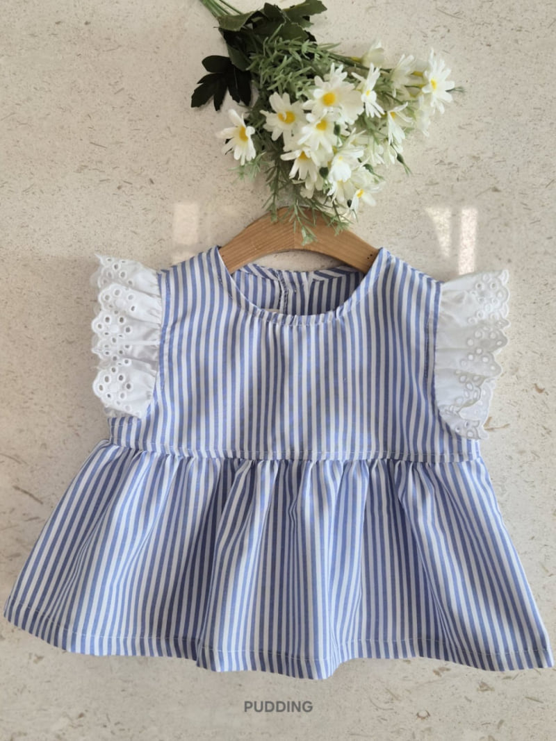 Pudding - Korean Children Fashion - #kidsstore - Stripe Blouse - 3