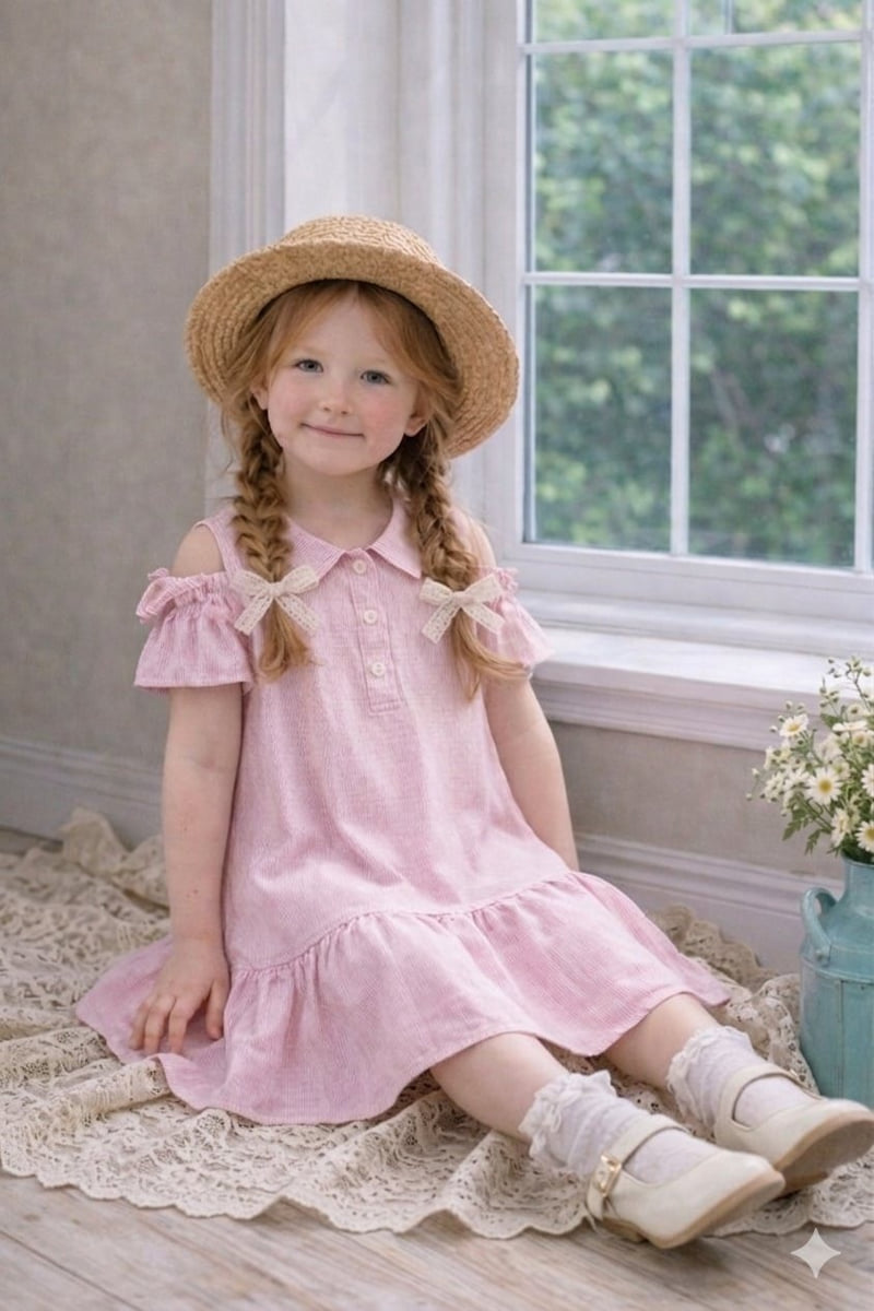 Pudding - Korean Children Fashion - #magicofchildhood - Collar One-piece - 2