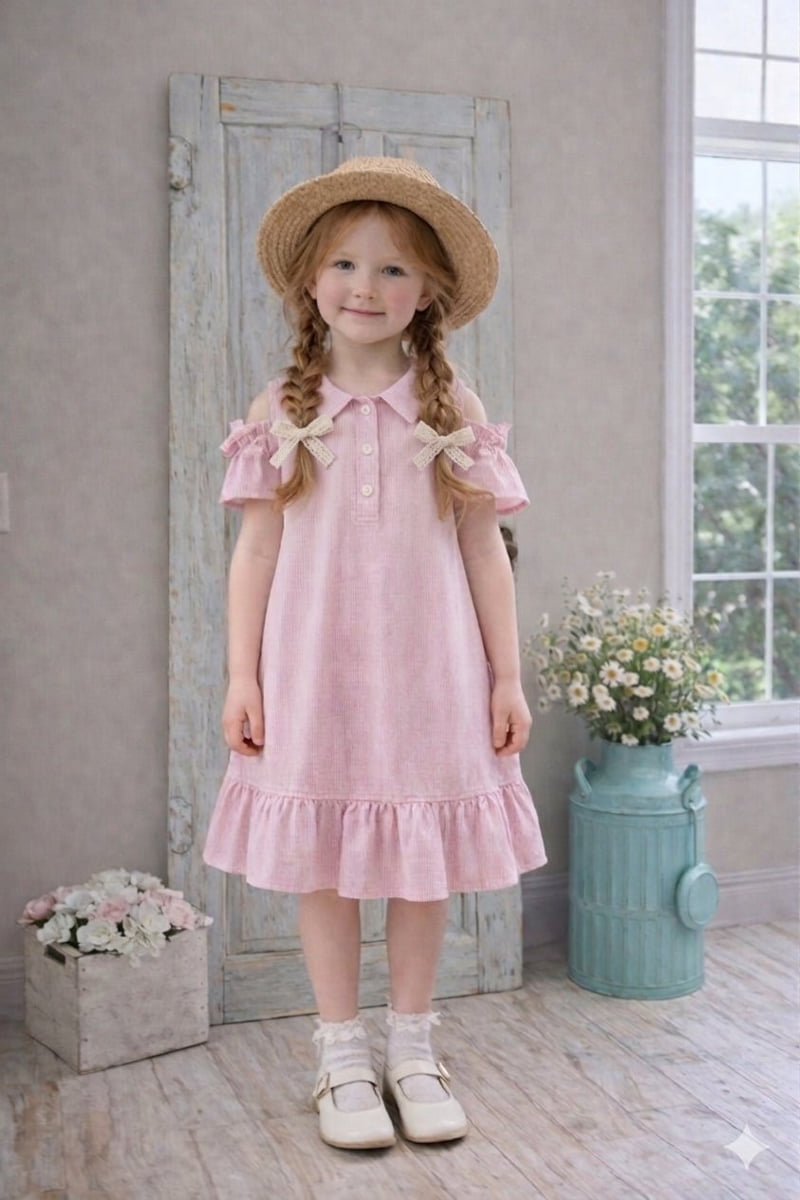 Pudding - Korean Children Fashion - #minifashionista - Collar One-piece - 3