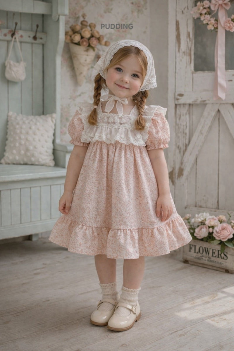 Pudding - Korean Children Fashion - #minifashionista - Flower One-piece - 2
