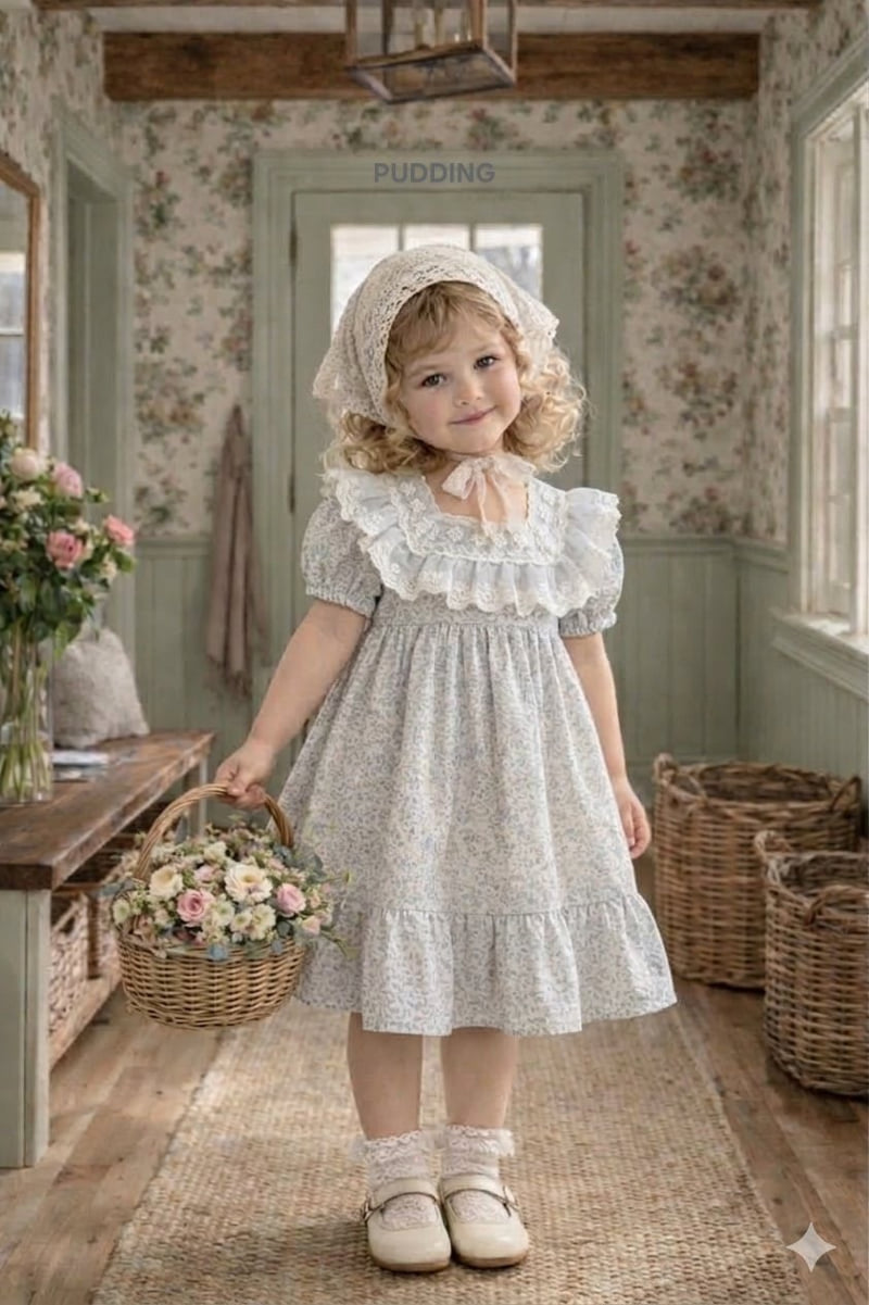 Pudding - Korean Children Fashion - #stylishchildhood - Flower One-piece - 6