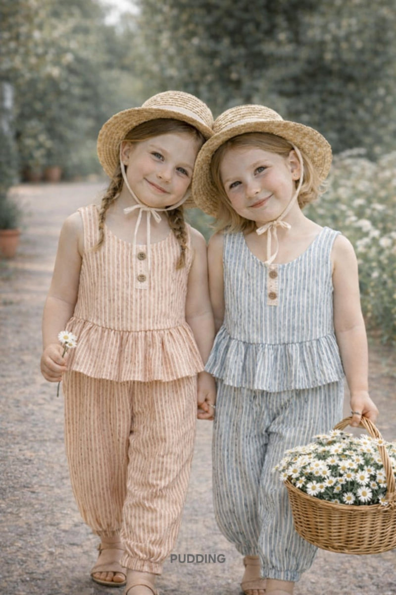 Pudding - Korean Children Fashion - #stylishchildhood - Stripe Set - 2