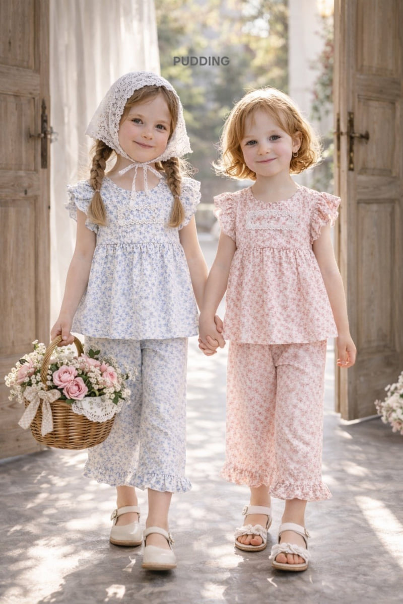 Pudding - Korean Children Fashion - #stylishchildhood - Flower Set
