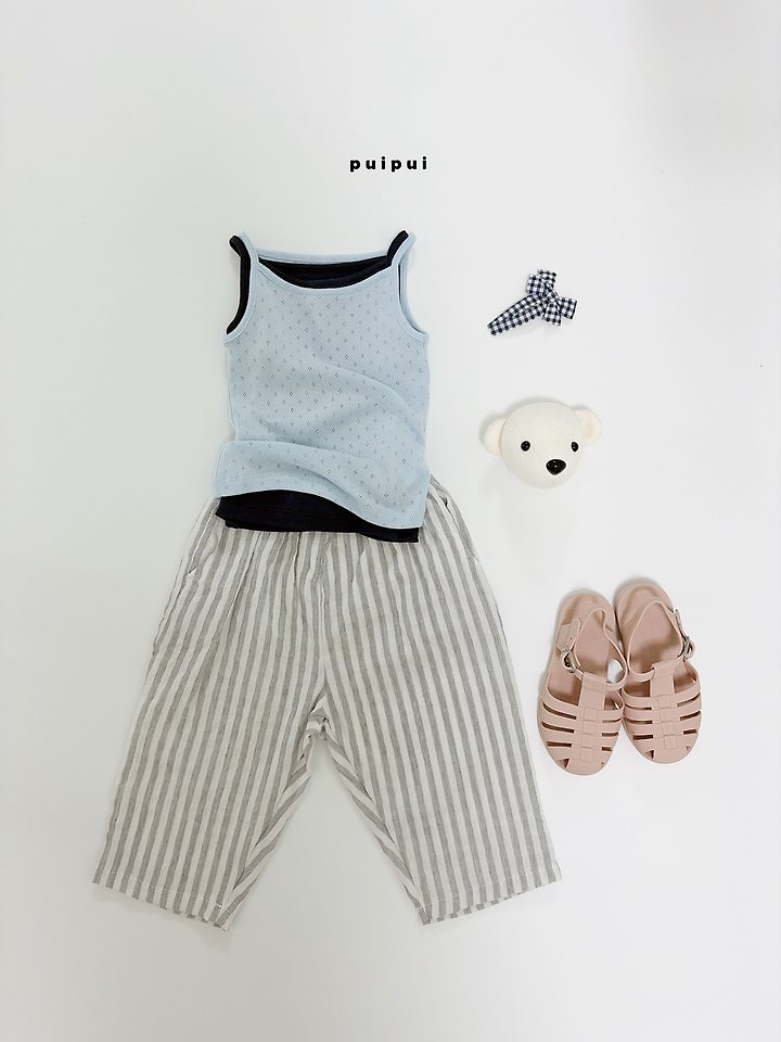 Puipui - Korean Children Fashion - #kidzfashiontrend - Line Stripe Pants - 9