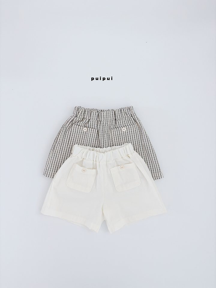Puipui - Korean Children Fashion - #minifashionista - Button Shorts