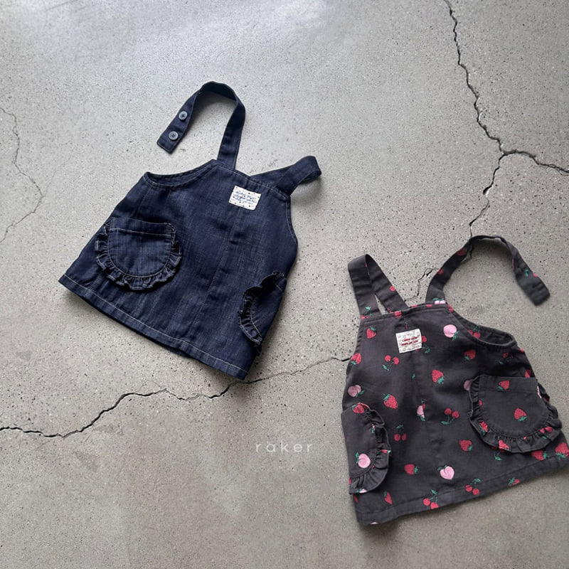 Raker - Korean Children Fashion - #Kfashion4kids - Angie Frill Pocket Jumper Skirt