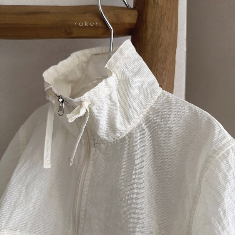 Raker - Korean Children Fashion - #childofig - Sheer Windbreaker Jumper (Cream) - 4