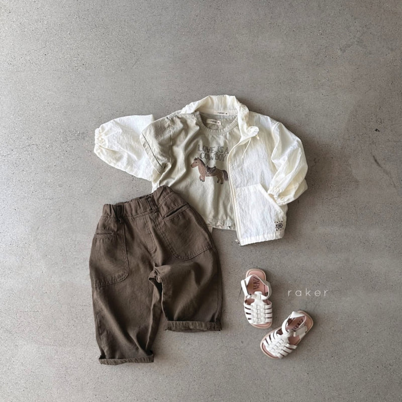 Raker - Korean Children Fashion - #designkidswear - Sheer Windbreaker Jumper (Cream) - 5