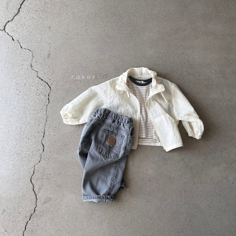 Raker - Korean Children Fashion - #fashionkids - Sheer Windbreaker Jumper (Cream) - 7