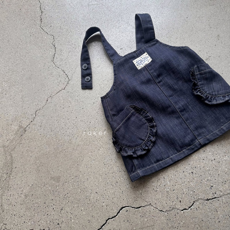 Raker - Korean Children Fashion - #littlefashionista - Angie Frill Pocket Jumper Skirt - 2