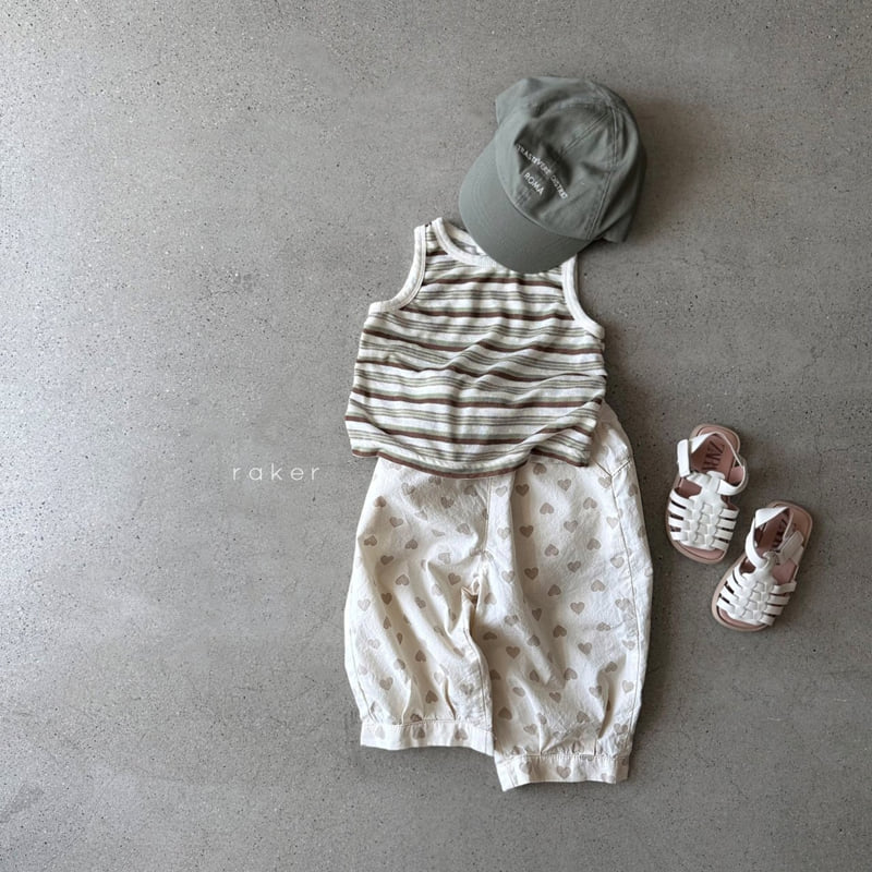 Raker - Korean Children Fashion - #prettylittlegirls - Heart Pleated Pants - 6