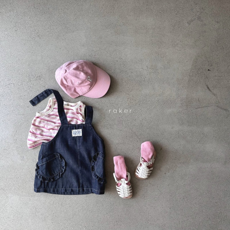 Raker - Korean Children Fashion - #prettylittlegirls - Angie Frill Pocket Jumper Skirt - 5