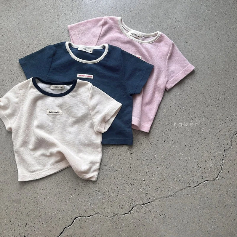 Raker - Korean Children Fashion - #prettylittlegirls - Label Waffle Tee