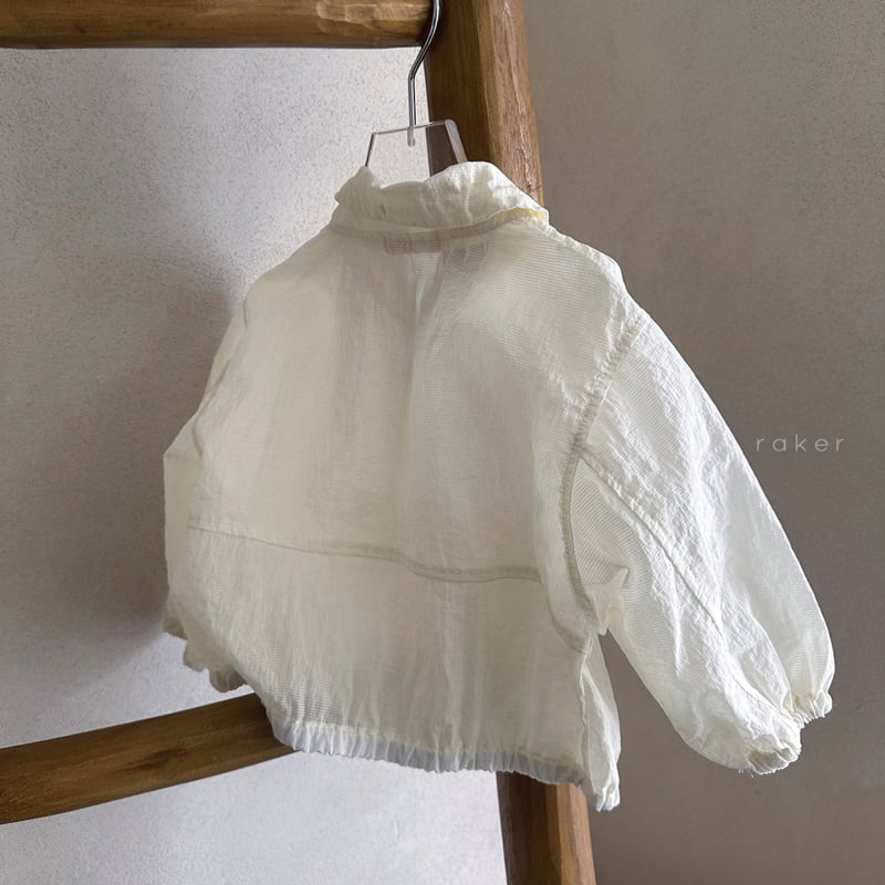 Raker - Korean Children Fashion - #stylishchildhood - Sheer Windbreaker Jumper (Cream) - 2