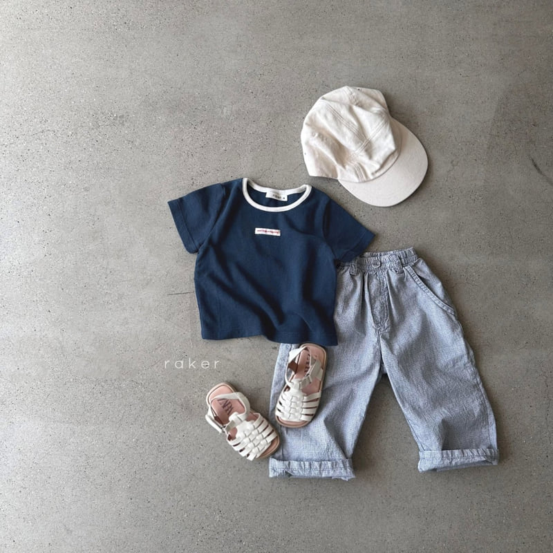Raker - Korean Children Fashion - #toddlerclothing - Label Waffle Tee - 4