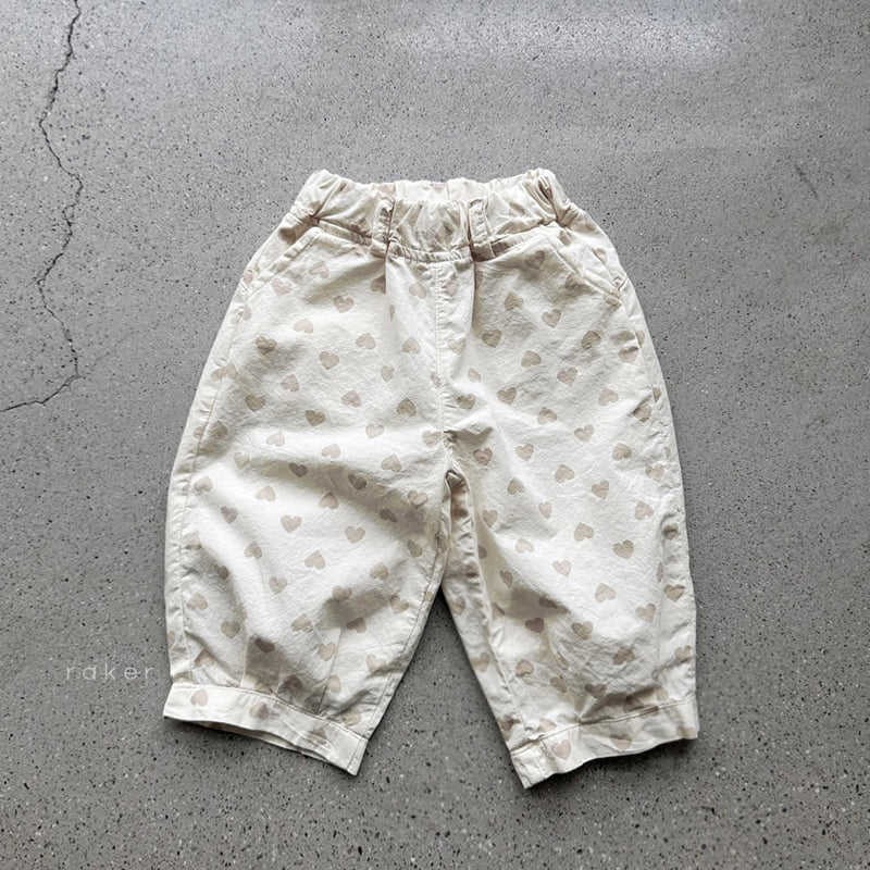 Raker - Korean Children Fashion - #toddlerclothing - Heart Pleated Pants - 8