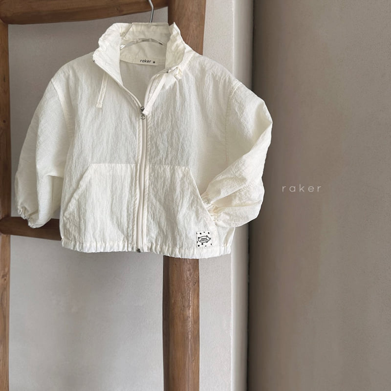 Raker - Korean Children Fashion - #toddlerclothing - Sheer Windbreaker Jumper (Cream)