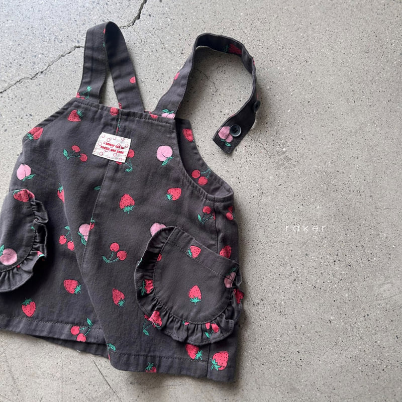 Raker - Korean Children Fashion - #toddlerclothing - Angie Frill Pocket Jumper Skirt - 7