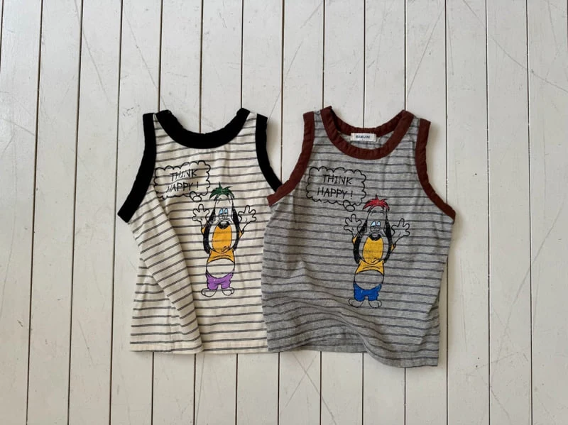 Ramijini - Korean Children Fashion - #prettylittlegirls - Happy Dog Sleeveless Tee