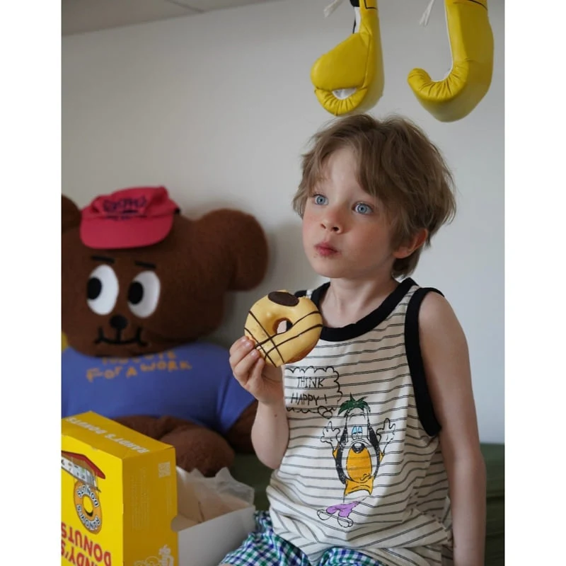 Ramijini - Korean Children Fashion - #toddlerclothing - Happy Dog Sleeveless Tee - 3