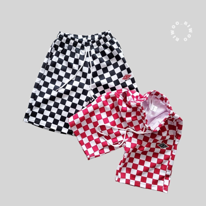 Riwoo Riwoo - Korean Children Fashion - #Kfashion4kids - Riu Check Wide Half Pants - 12