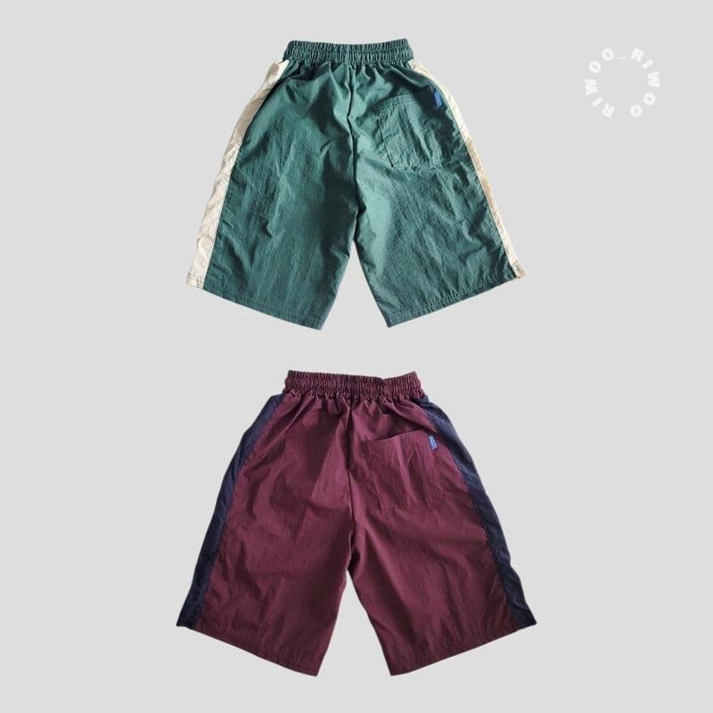Riwoo Riwoo - Korean Children Fashion - #Kfashion4kids - Woven Track Bermuda Shorts - 9