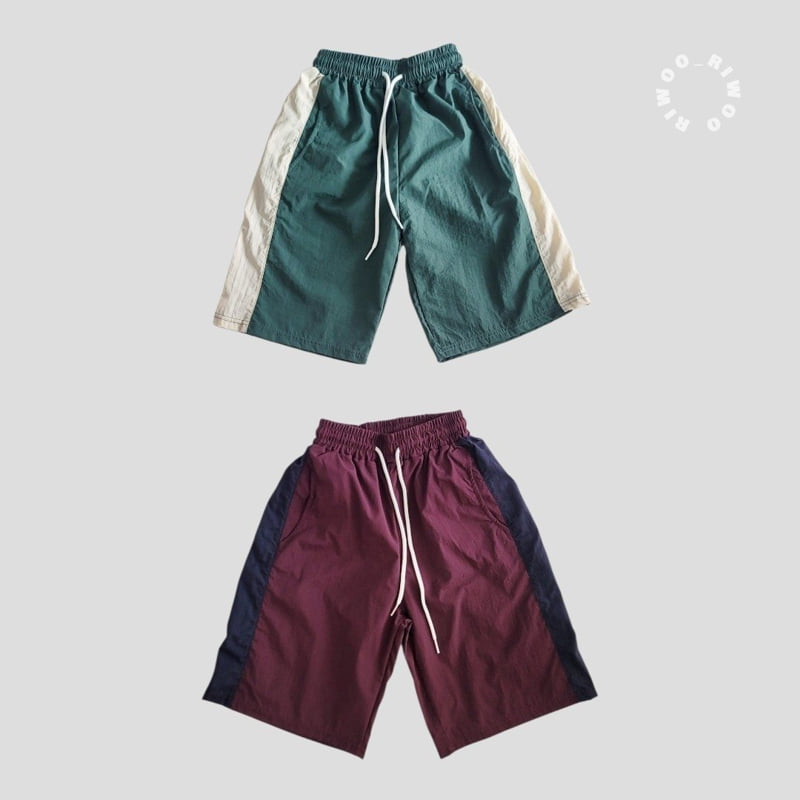 Riwoo Riwoo - Korean Children Fashion - #Kfashion4kids - Woven Track Bermuda Shorts - 8
