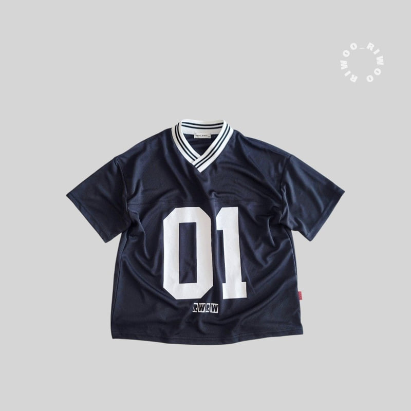 Riwoo Riwoo - Korean Children Fashion - #Kfashion4kids - Number One Jersey V Short Sleeve Tee - 3
