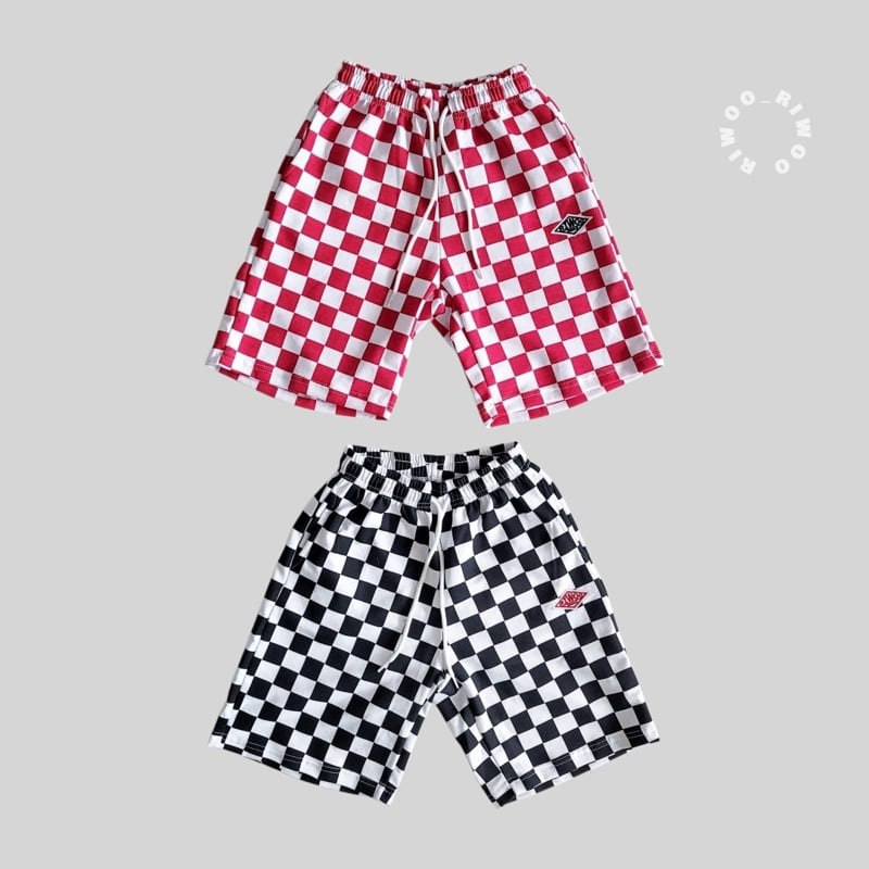Riwoo Riwoo - Korean Children Fashion - #childofig - Riu Check Wide Half Pants - 5