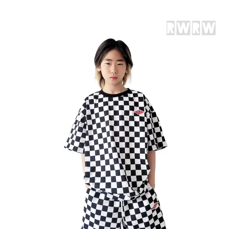 Riwoo Riwoo - Korean Children Fashion - #childofig - Riu Check Box Short Sleeve Tee - 10