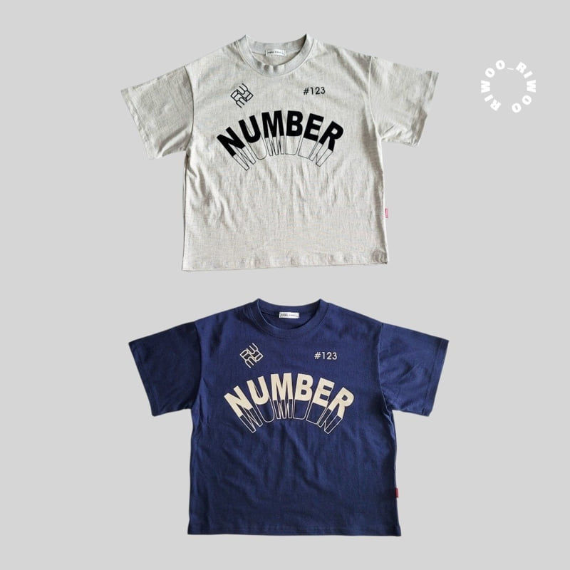 Riwoo Riwoo - Korean Children Fashion - #childofig - RW Number Lettering Short Sleeve Tee - 5