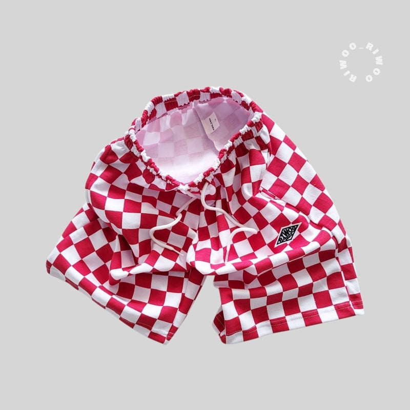 Riwoo Riwoo - Korean Children Fashion - #childrensboutique - Riu Check Wide Half Pants - 6