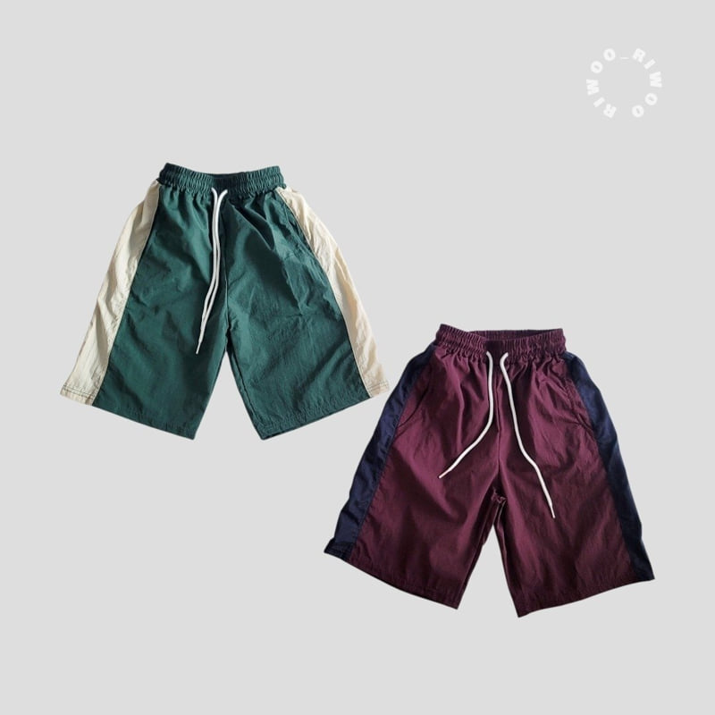 Riwoo Riwoo - Korean Children Fashion - #childrensboutique - Woven Track Bermuda Shorts