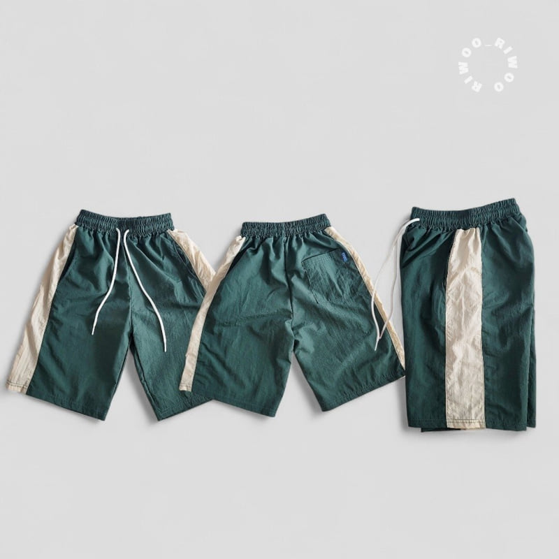 Riwoo Riwoo - Korean Children Fashion - #designkidswear - Woven Track Bermuda Shorts - 4