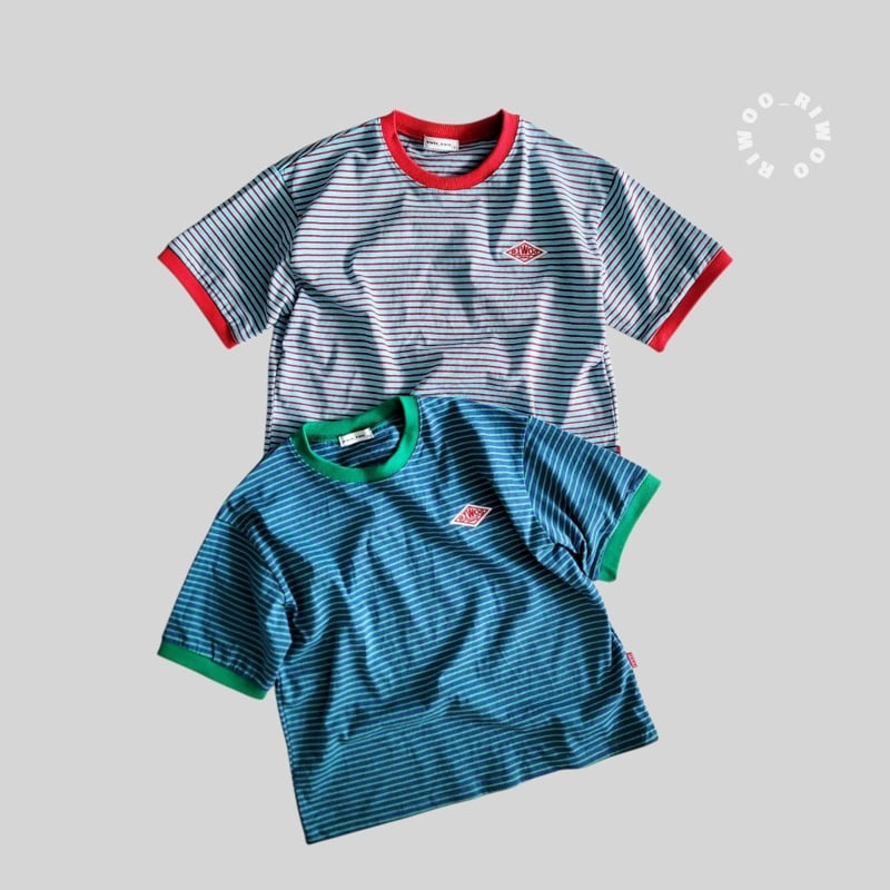Riwoo Riwoo - Korean Children Fashion - #discoveringself - Toktok Stripe Short Sleeve Tee - 11