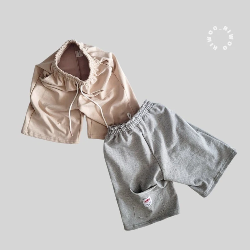 Riwoo Riwoo - Korean Children Fashion - #fashionkids - Patch Pocket Balloon Half Pants - 7