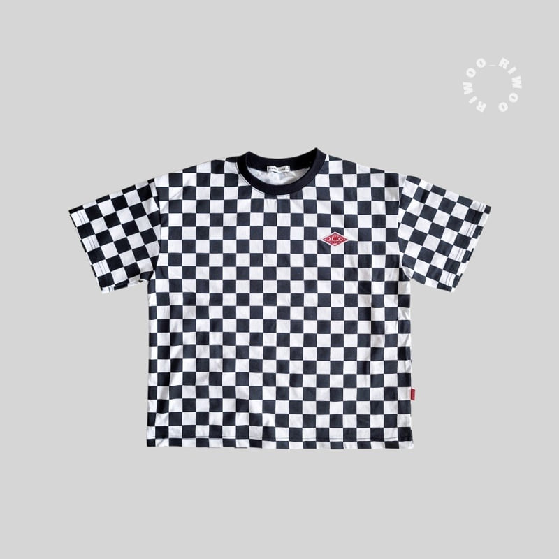 Riwoo Riwoo - Korean Children Fashion - #kidsshorts - Riu Check Box Short Sleeve Tee