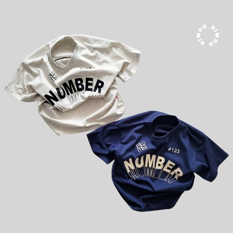 Riwoo Riwoo - Korean Children Fashion - #kidzfashiontrend - RW Number Lettering Short Sleeve Tee - 12