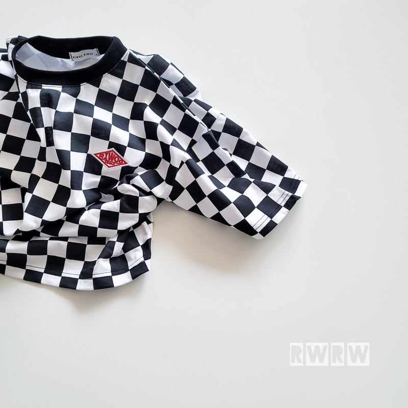 Riwoo Riwoo - Korean Children Fashion - #magicofchildhood - Riu Check Box Short Sleeve Tee - 6