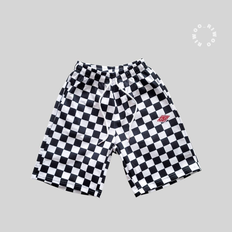 Riwoo Riwoo - Korean Children Fashion - #toddlerclothing - Riu Check Wide Half Pants - 4