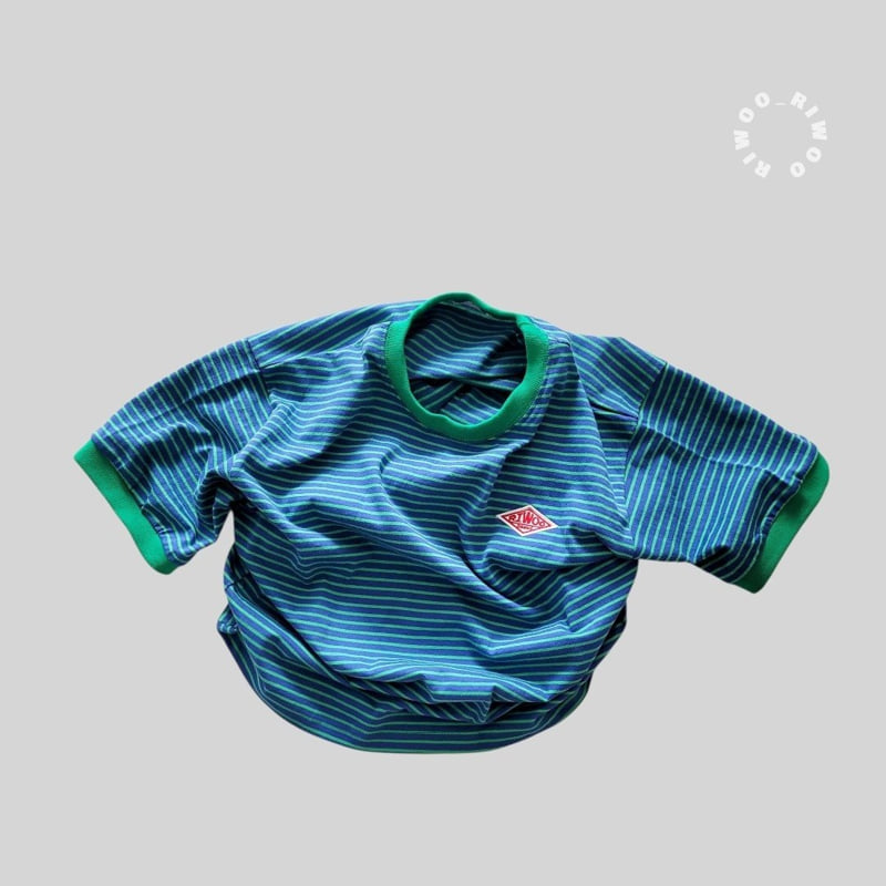 Riwoo Riwoo - Korean Children Fashion - #stylishchildhood - Toktok Stripe Short Sleeve Tee - 8