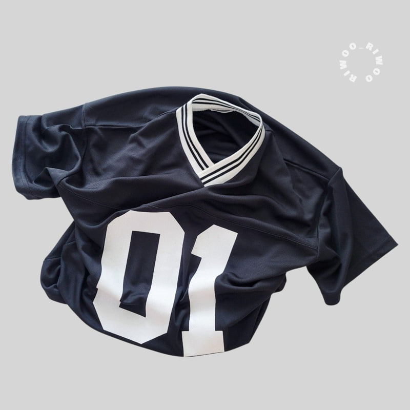 Riwoo Riwoo - Korean Children Fashion - #stylishchildhood - Number One Jersey V Short Sleeve Tee - 9