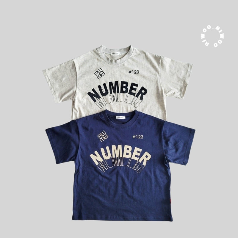 Riwoo Riwoo - Korean Children Fashion - #toddlerclothing - RW Number Lettering Short Sleeve Tee - 2