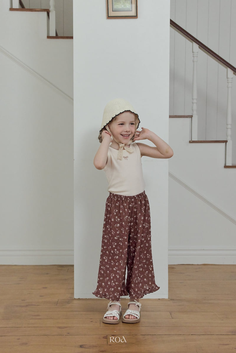 Roa - Korean Children Fashion - #Kfashion4kids - Ribbon Embroidered Sleeveless Tee - 7