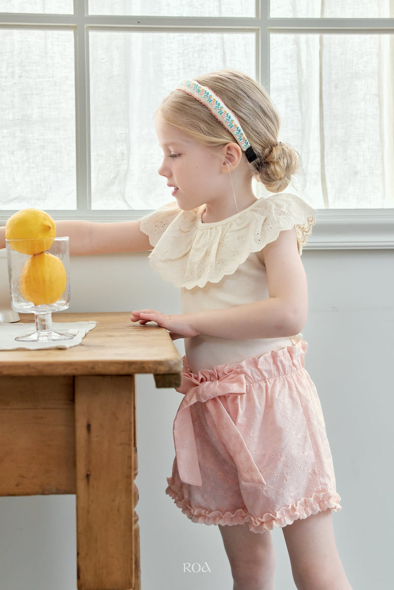 Roa - Korean Children Fashion - #childofig - Rosy Ribbon Pants - 6