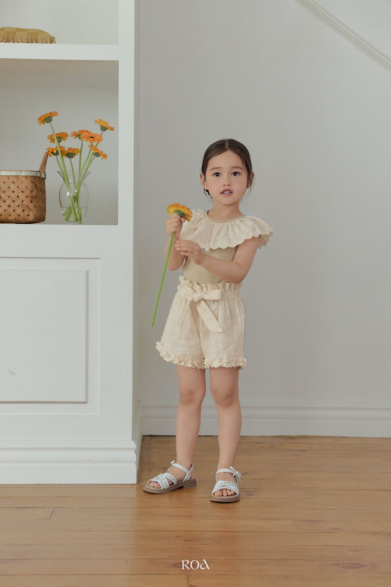 Roa - Korean Children Fashion - #prettylittlegirls - Vanilla Lace Sleeveless Tee - 4