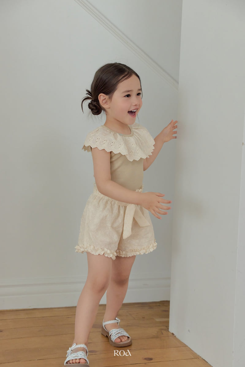 Roa - Korean Children Fashion - #childofig - Vanilla Lace Sleeveless Tee - 5